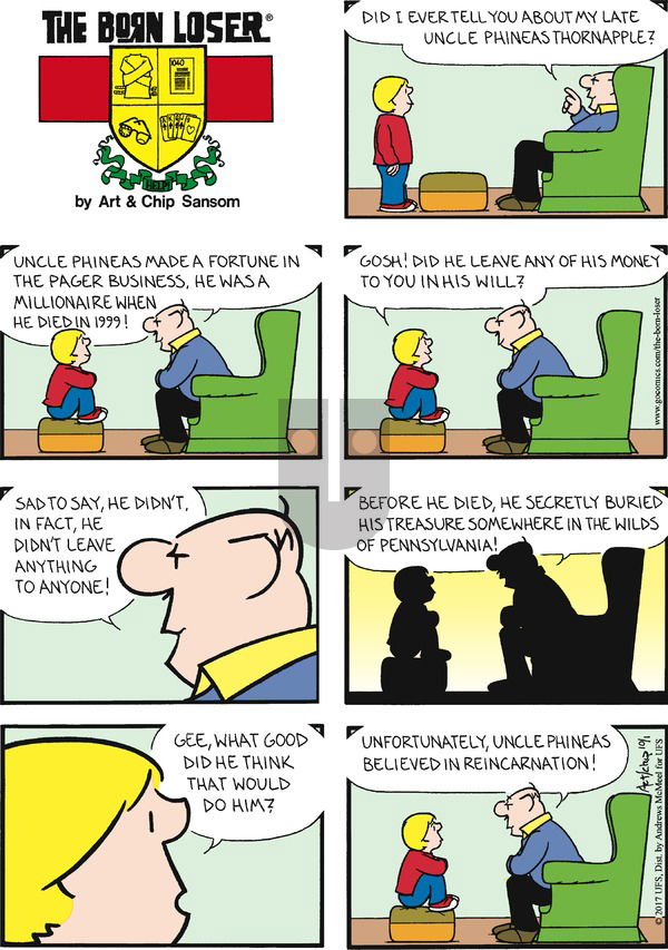 The Born Loser on Sunday October 1, 2017 Comic Strip