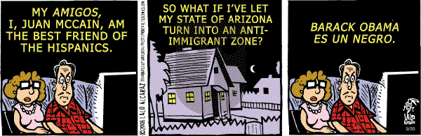 La Cucaracha on Tuesday September 30, 2008 Comic Strip