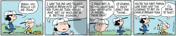 Peanuts on Friday April 20, 2001 Comic Strip