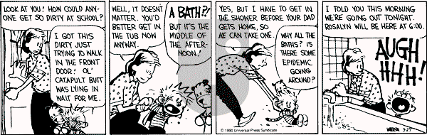 Calvin and Hobbes - Tuesday March 27, 1990 Comic Strip