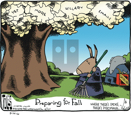 Tom Toles on Wednesday August 24, 2016 Comic Strip