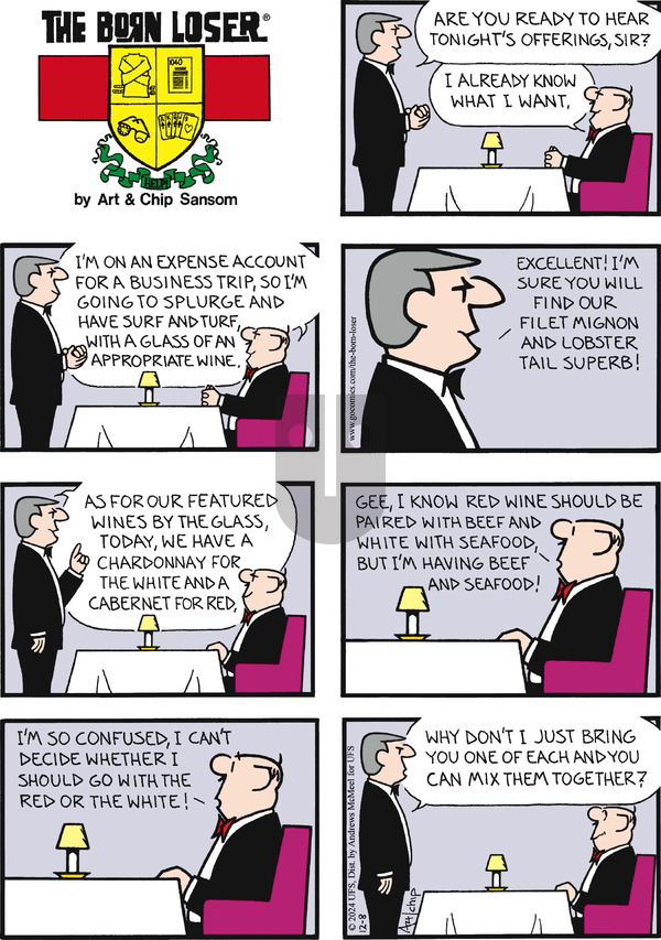 The Born Loser on Sunday December 8, 2024 Comic Strip