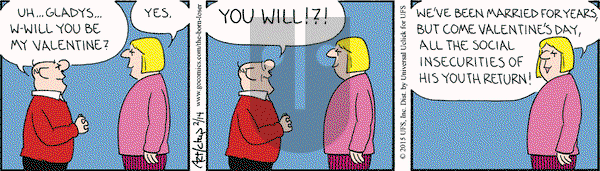 The Born Loser on Saturday February 14, 2015 Comic Strip
