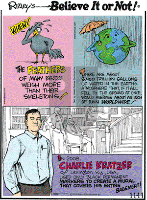 Ripley's Believe It or Not on Thursday November 11, 2010 Comic Strip
