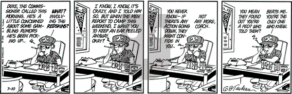 Doonesbury on Wednesday July 19, 1978 Comic Strip