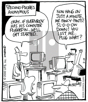 Reality Check on Friday April 7, 2000 Comic Strip