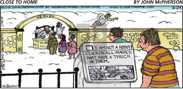 Close to Home on Sunday June 24, 2018 Comic Strip