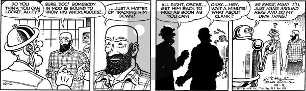 Alley Oop on Saturday October 2, 1971 Comic Strip