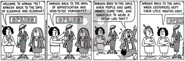 Cathy Classics on Monday March 20, 1995 Comic Strip