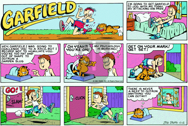 Garfield on Sunday October 12, 1986 Comic Strip