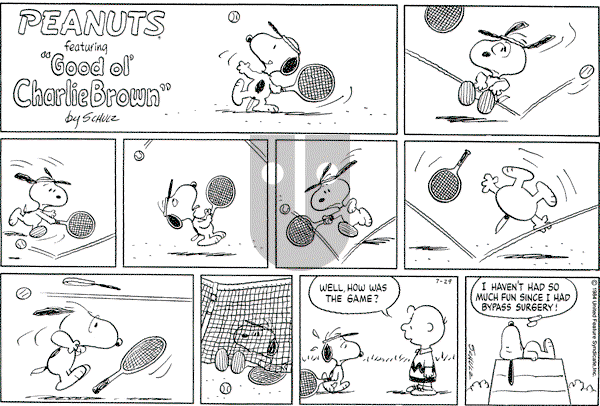 Peanuts - Sunday July 29, 1984 Comic Strip