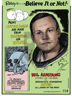 Ripley's Believe It or Not on Tuesday November 6, 2018 Comic Strip