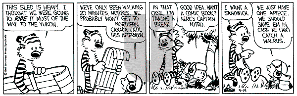 Calvin and Hobbes - Saturday September 19, 1987 Comic Strip