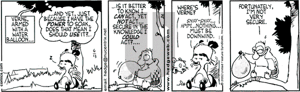Over the Hedge on Thursday June 13, 2002 Comic Strip