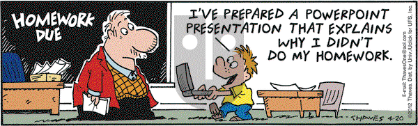Frank and Ernest on Friday April 20, 2012 Comic Strip