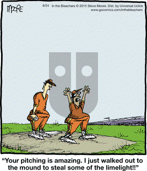 In the Bleachers on Monday August 24, 2015 Comic Strip