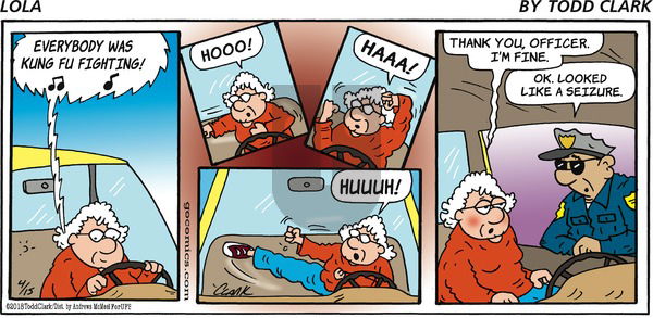 Lola on Sunday April 15, 2018 Comic Strip