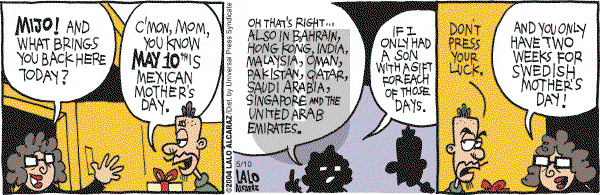 La Cucaracha on Monday May 10, 2004 Comic Strip