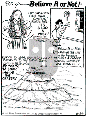Ripley's Believe It or Not on Monday August 25, 1997 Comic Strip