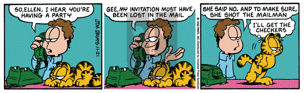 Garfield on Thursday November 21, 1996 Comic Strip