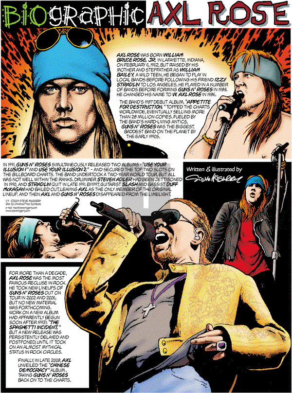Biographic on Sunday January 11, 2009 Comic Strip
