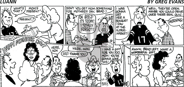 Luann on Sunday May 9, 1993 Comic Strip