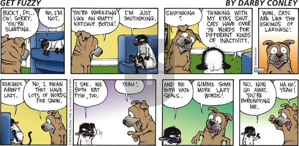 Get Fuzzy on Sunday January 13, 2013 Comic Strip