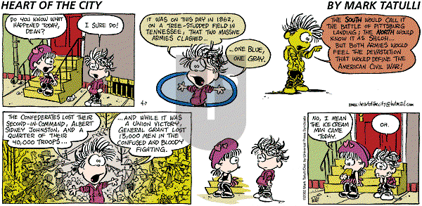 Heart of the City on Sunday April 7, 2002 Comic Strip