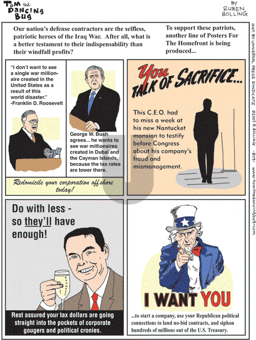 Tom the Dancing Bug on Saturday November 3, 2007 Comic Strip