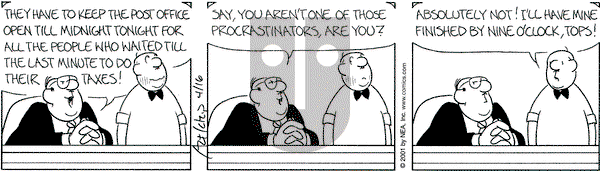 The Born Loser on Monday April 16, 2001 Comic Strip