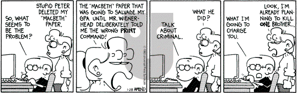 FoxTrot - Thursday January 28, 1993 Comic Strip