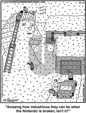 Close to Home on Monday March 13, 2000 Comic Strip