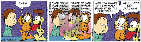Garfield on Monday December 6, 1999 Comic Strip
