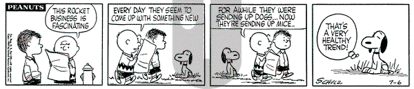 Peanuts on Monday July 6, 1959 Comic Strip