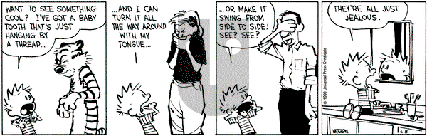 Calvin and Hobbes on Friday June 8, 1990 Comic Strip
