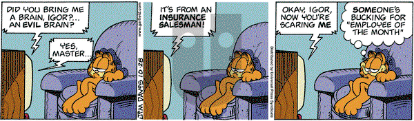Garfield on Wednesday October 28, 2009 Comic Strip