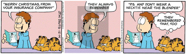 Garfield - Monday December 14, 2009 Comic Strip