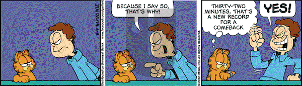 Garfield on Saturday June 9, 2012 Comic Strip