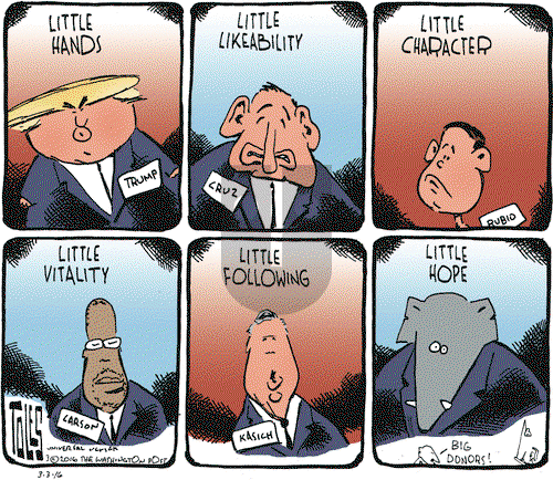 Tom Toles on Thursday March 3, 2016 Comic Strip
