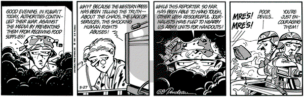 Doonesbury on Wednesday March 27, 1991 Comic Strip