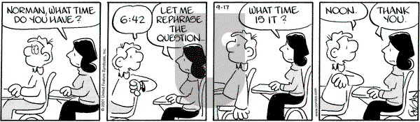 Drabble on Monday September 17, 2001 Comic Strip