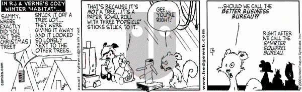 Over the Hedge on Friday December 1, 2000 Comic Strip