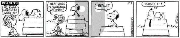 Peanuts on Saturday November 2, 1968 Comic Strip