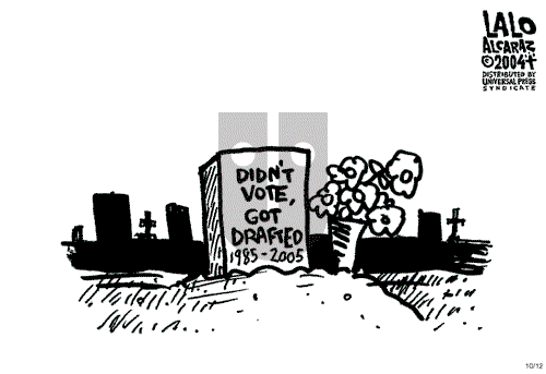 Lalo Alcaraz on Tuesday October 12, 2004 Comic Strip