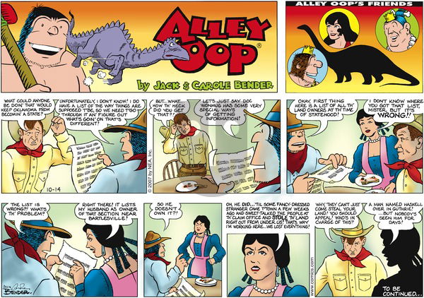 Alley Oop on Sunday October 14, 2007 Comic Strip