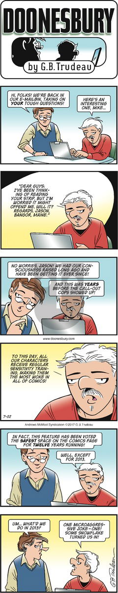 Doonesbury on Sunday July 2, 2017 Comic Strip
