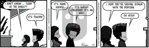 The Boondocks on Wednesday January 2, 2002 Comic Strip