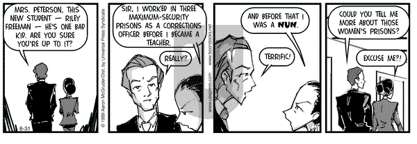The Boondocks on Tuesday August 31, 1999 Comic Strip