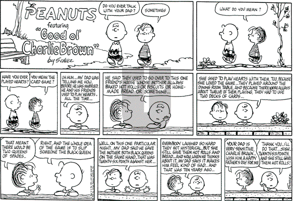 Peanuts - Sunday June 21, 1970 Comic Strip