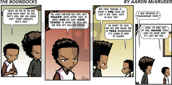 The Boondocks on Sunday February 13, 2011 Comic Strip